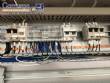 Paletizadora autom�tica com alimenta��o de produto paletes interfolhados Gebo Sidel  e aplicador de filme stretch Robopac
