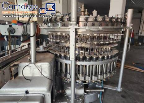 Envasadora rotativa inox para carbonatados bebidas com g�s refrigerantes 60 bicos KHS com lavadora Zegla
