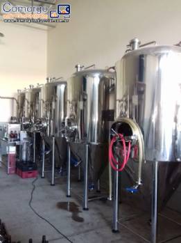 F�brica linha para produ��o de cervejas chopps 15.000 litros com cozinha tri bloco