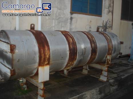 Tanque de vapor para alta press�o em inox 400 litros