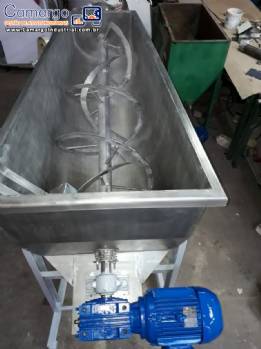 Misturador Ribbon Blender com rosca acoplada aço inox