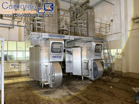 Envasadora asséptica Tetra Pak TBA 8 para embalagens cartonadas Tetra Brik Envasadora asséptica Tetra Pak TBA 8 para embalagens cartonadas Tetra Brik