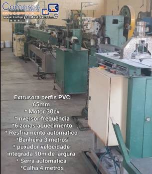 Extrusora para perfil de PVC com rosca de 65 mm Extrusora para perfil de PVC com rosca de 65 mm