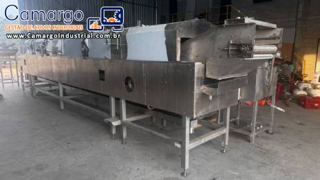 Linha contínua em inox para batata chips e palha MCI 400 a 500 kg por hora Linha contínua em inox para batata chips e palha MCI 400 a 500 kg por hora