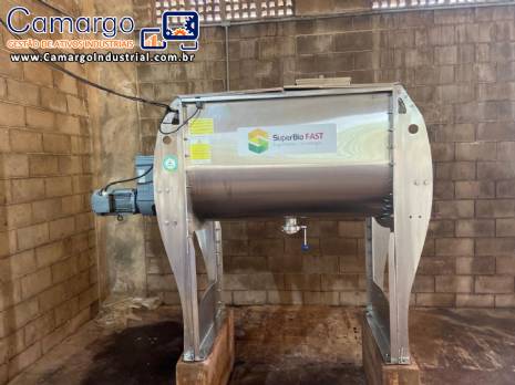 Misturador ribbon blender em inox 316L SuperBio Fast 500 litros Misturador ribbon blender em inox 316L SuperBio Fast 500 litros