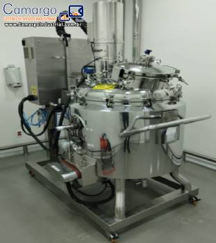 Reator de pressão 200 L inox 316 L elevador de tampa integrado RDS Inox Reator de pressão 200 L inox 316 L elevador de tampa integrado RDS Inox