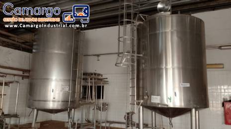 Tanque misturador encamisado em inox 15.000 litros Tanque misturador encamisado em inox 15.000 litros